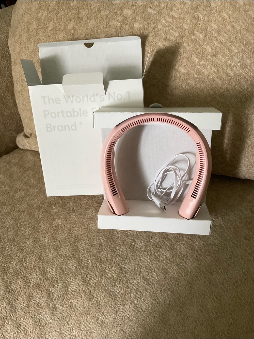 Wireless Pink Neckband Headphones with Built-In Controls